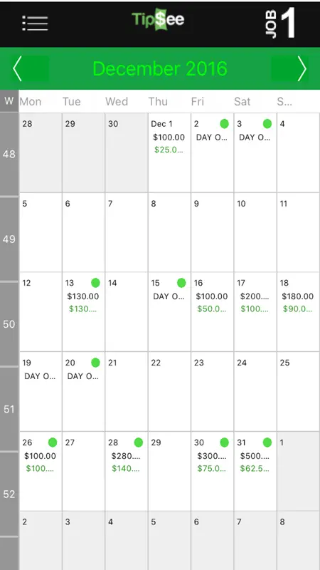 TipSee Tip Tracker App screenshot 2 of 3