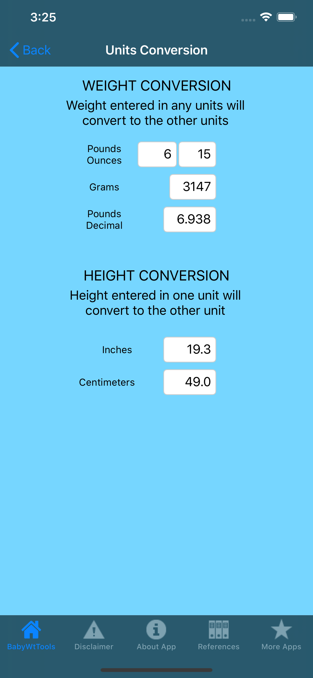 Baby Weight Tools
