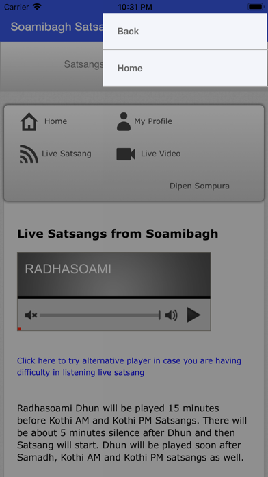 Soamibagh Satsang iPhone screenshot 3 - Music app