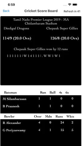 Game screenshot CricScoreBoard apk