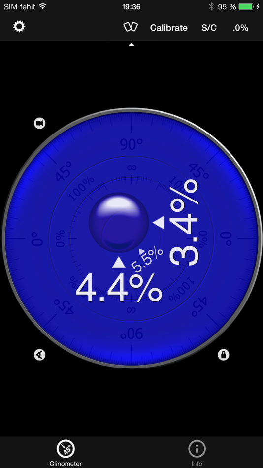 #2. Clinometer + bubble level (iOS) De: Peter Breitling