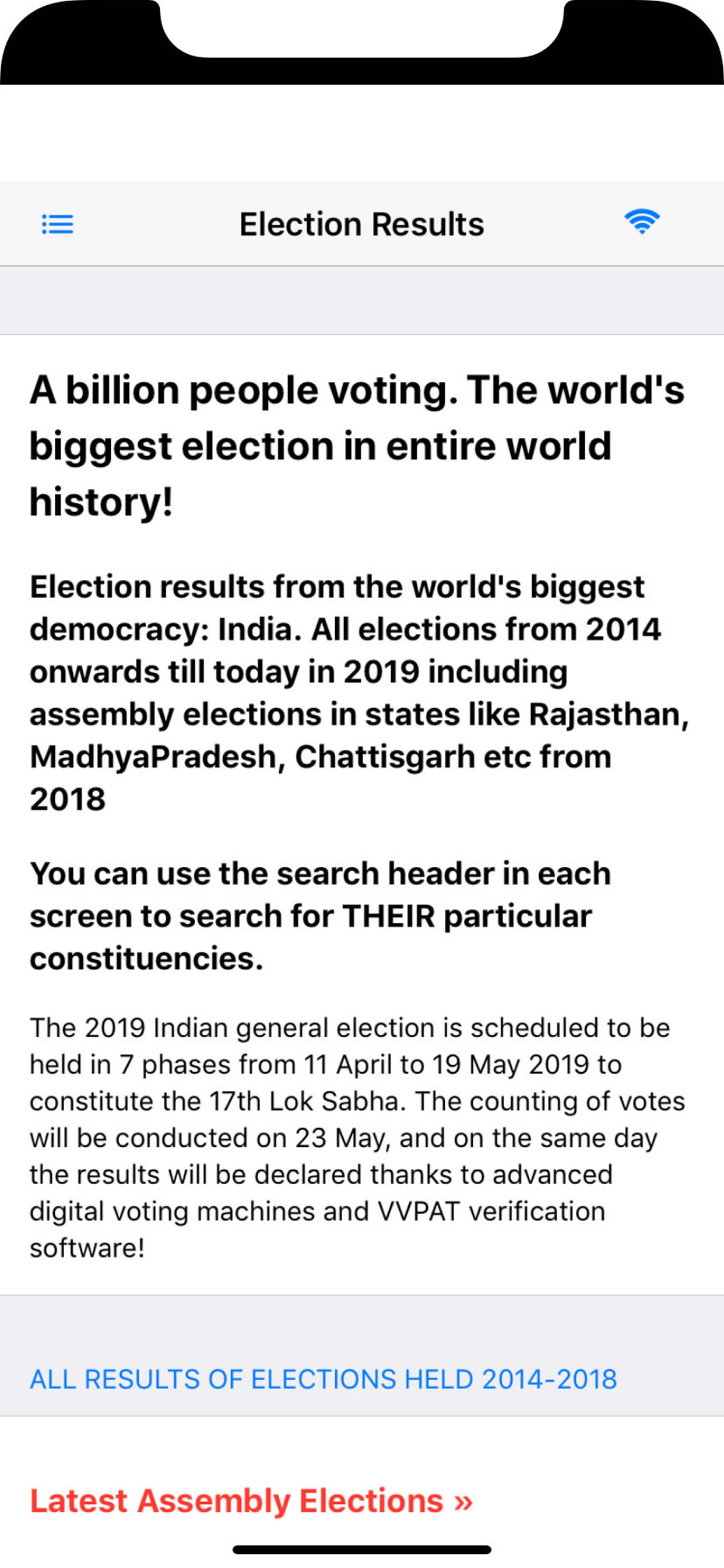 Election Results Vote