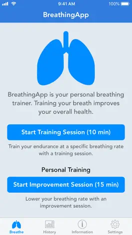 Game screenshot BreathingApp — Breath Trainer apk