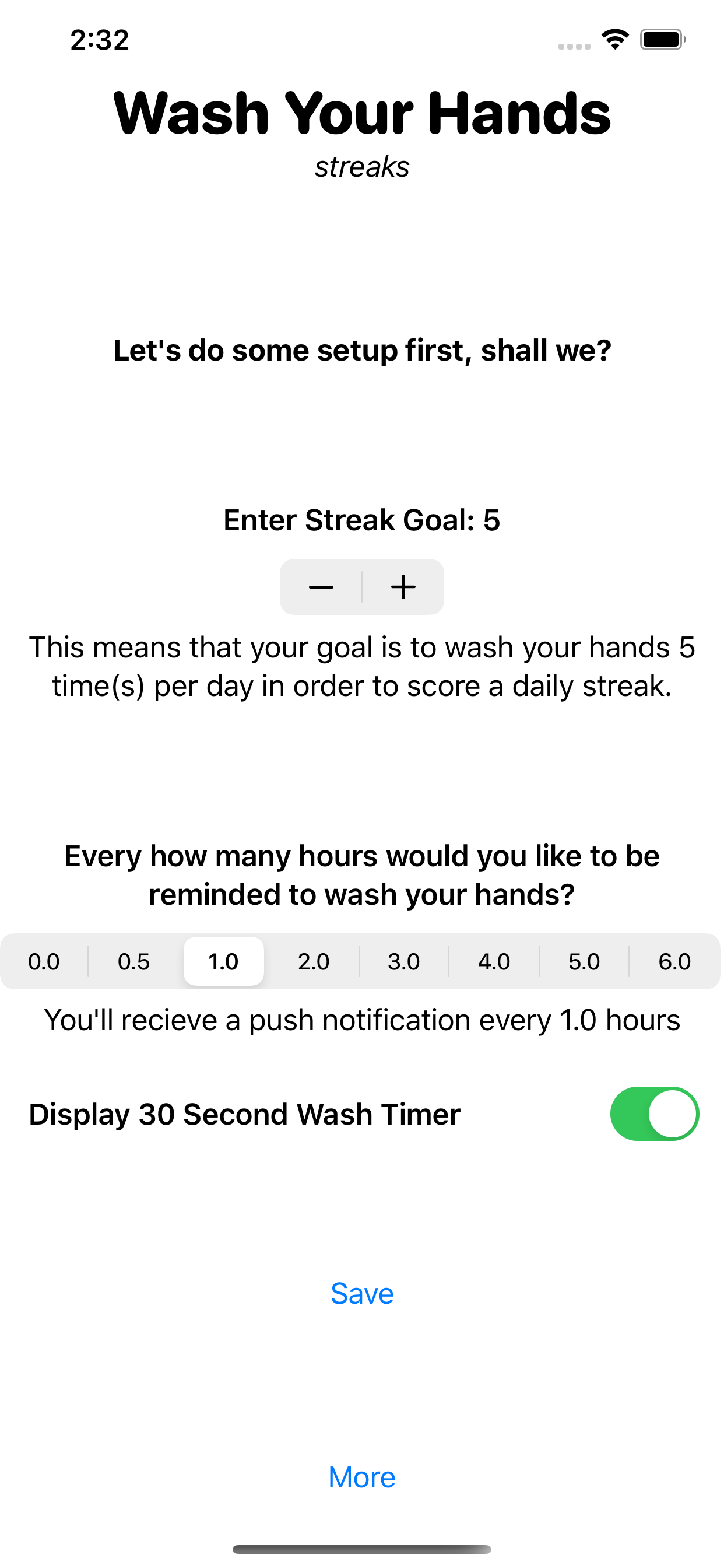 Wash Your Hands Streaks