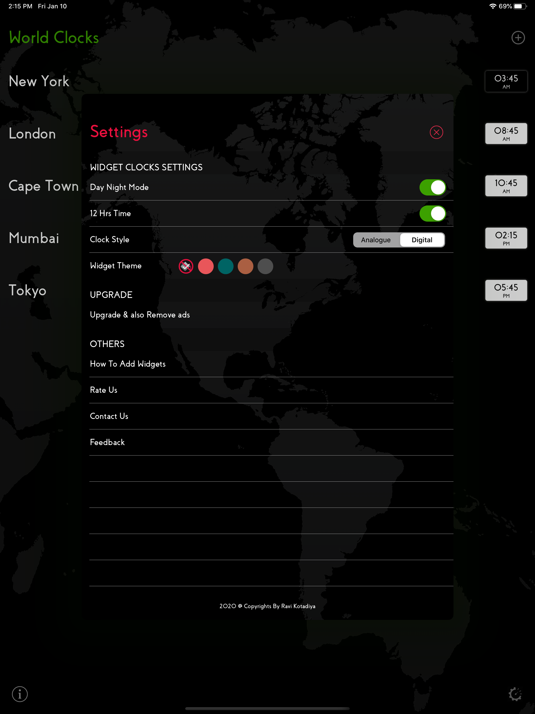 World Clocks - Widget screenshot 12