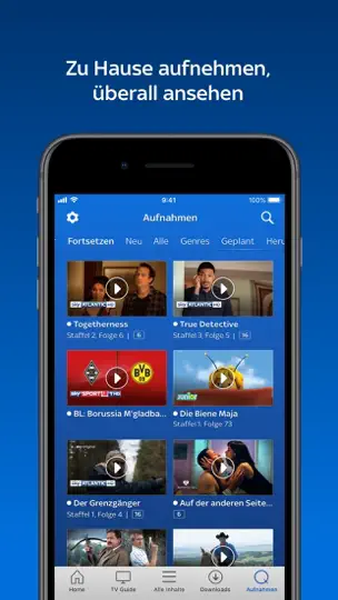 Screenshot von Sky Go auf dem iPhone 7