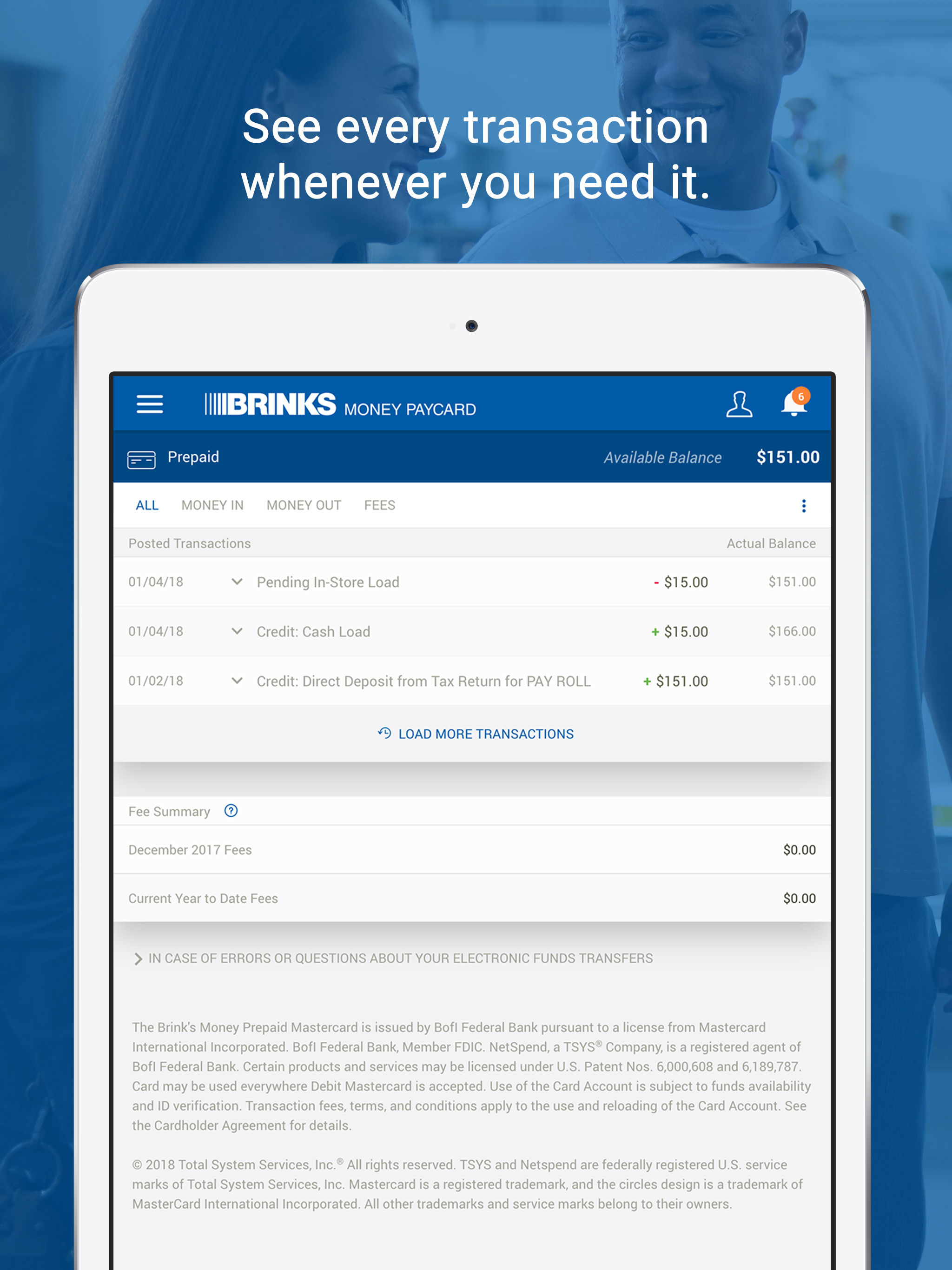 Brink's Money Paycard screenshot 5