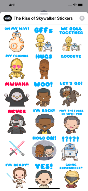 ‎The Rise of Skywalker Stickers Screenshot