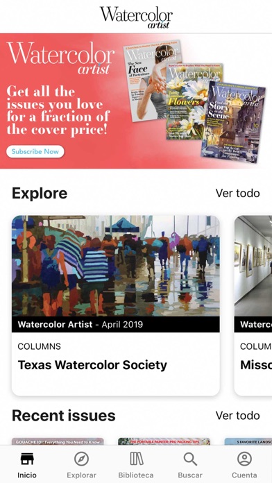 Watercolor Artist Magazine Screenshot