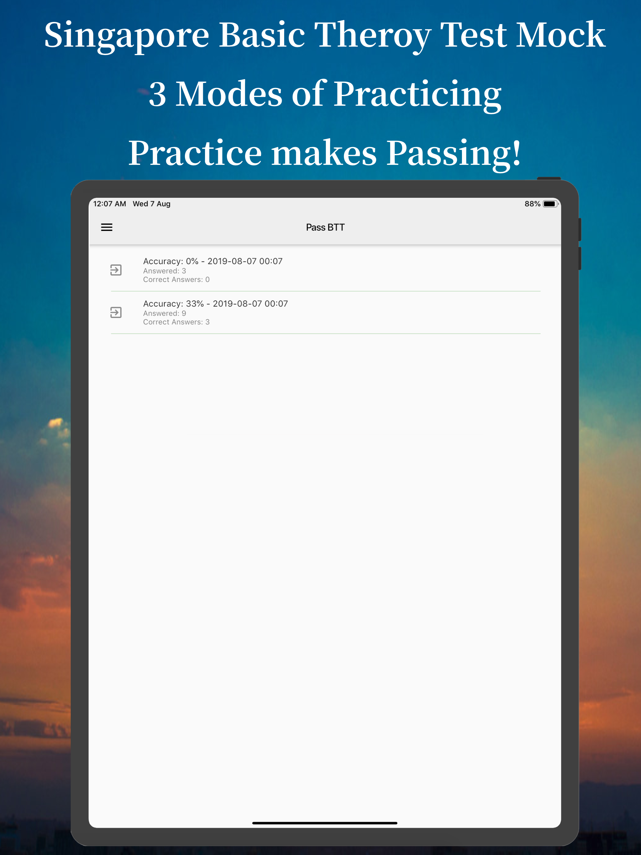 Pass BTT -SG Basic Theory Test