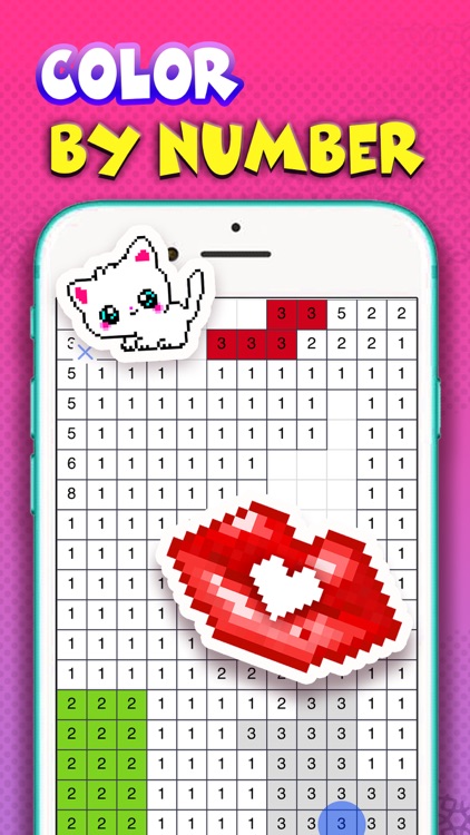 Candy Pixel. Color by Number