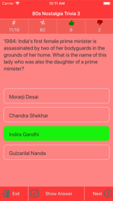 1980s Nostalgia Trivia screenshot