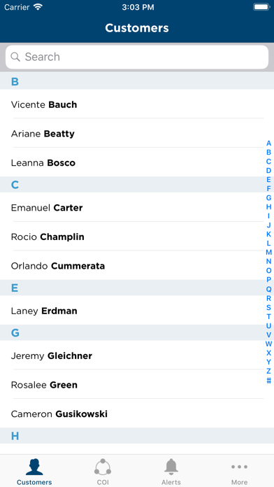 Screenshot #1 pour MLAPP Contacts