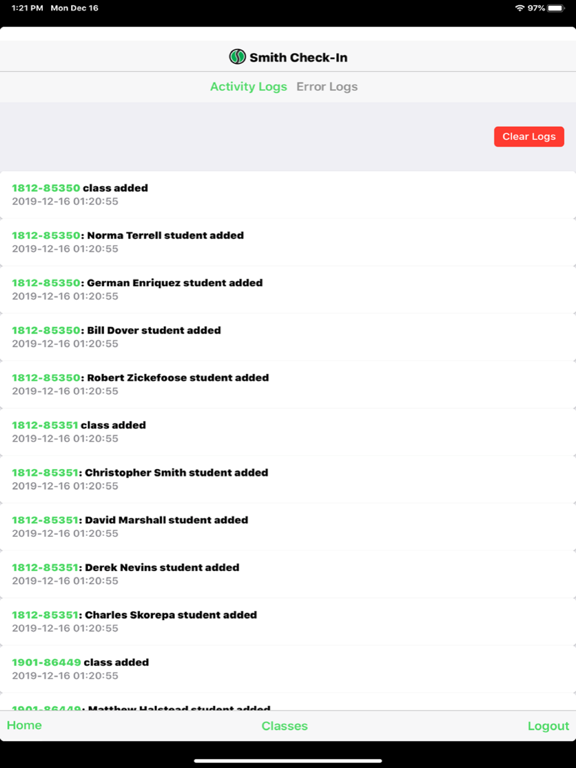 Smith Check-In iPad screenshot 4 - Education app