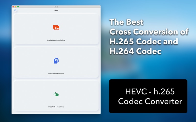 hevc : convert h.265 and h.264 iphone screenshot 1
