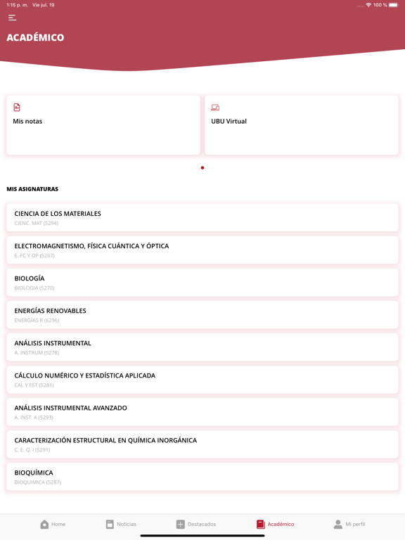 UBU App Universidad de Burgos iPad screenshot 6 - Education app