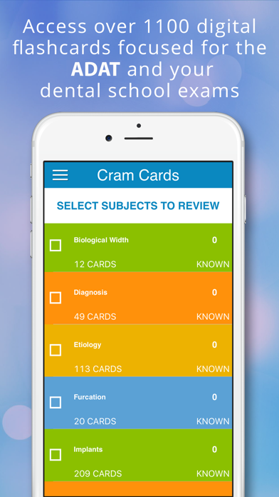 Screenshot #1 pour ADAT Periodontics Cram Cards