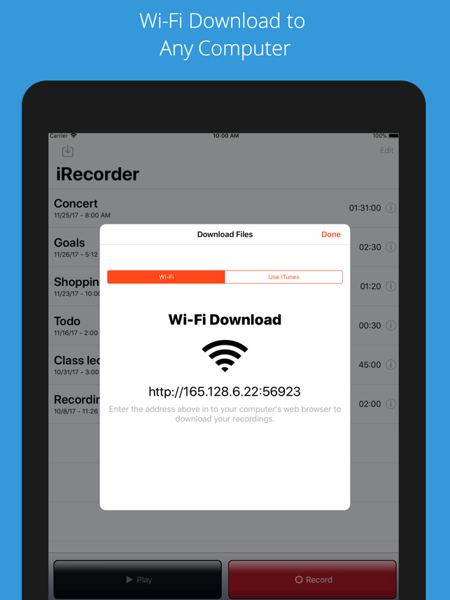 ‎iRecorder Pro Audio Recorder Screenshot