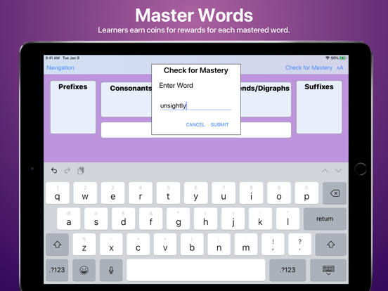 WordBuilder Intervention iPad screenshot