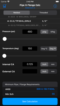 Pipe and Flange Calculator screenshot 5