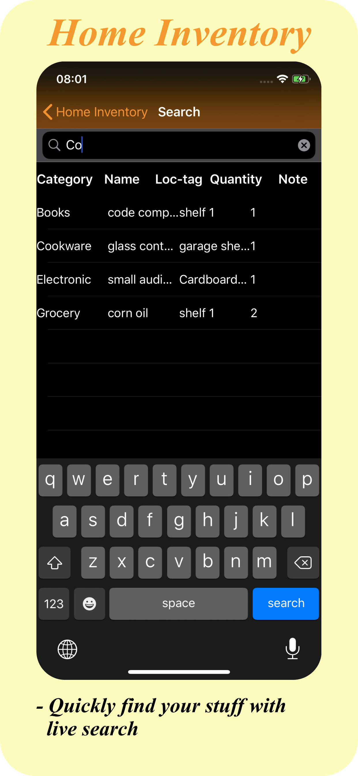 Home Inventory :)
