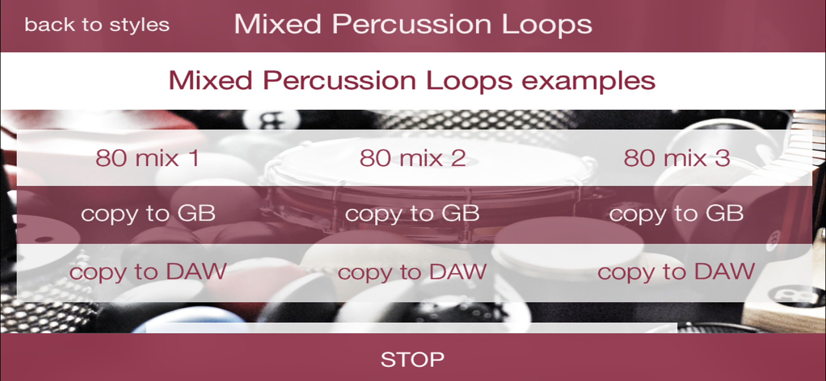 Percussion Loops HD Light