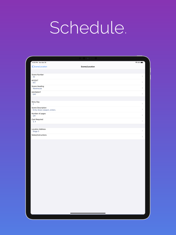 Screenshot #6 pour Pocket Call Sheet