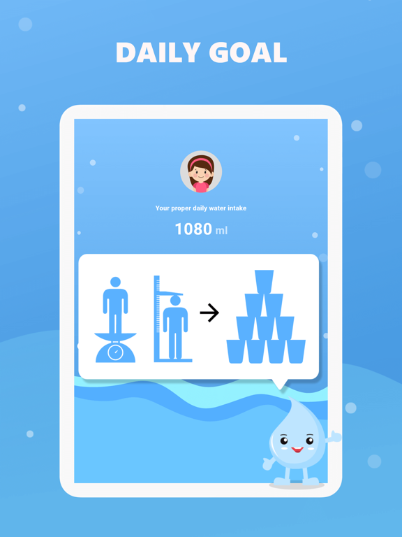 Drink water reminder iPad screenshot 4 - Health & Fitness app