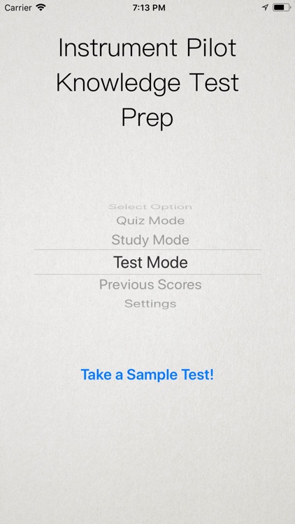 Instrument Test Prep Airplane