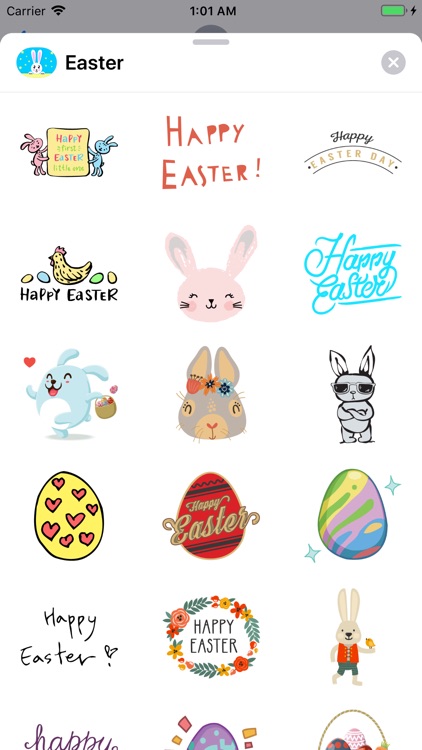 Happy Easter Stickers Pack Emo