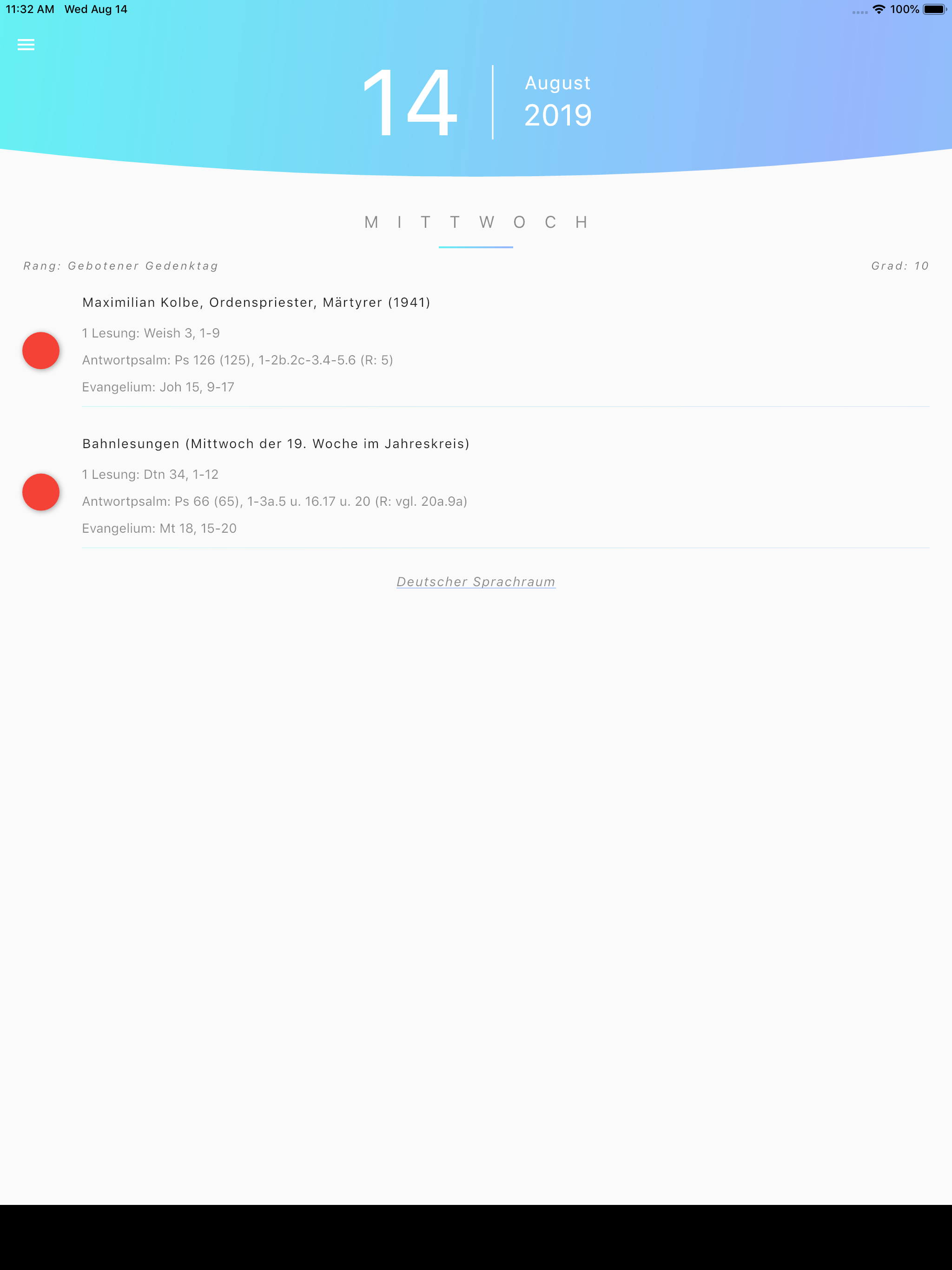 Liturgischer Kalender Immerwäh screenshot 10