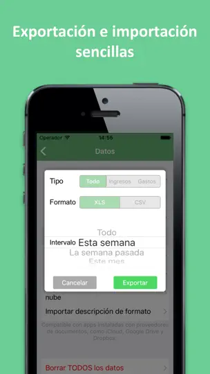 Captura de pantalla de 1SecMoney en iPhone 5
