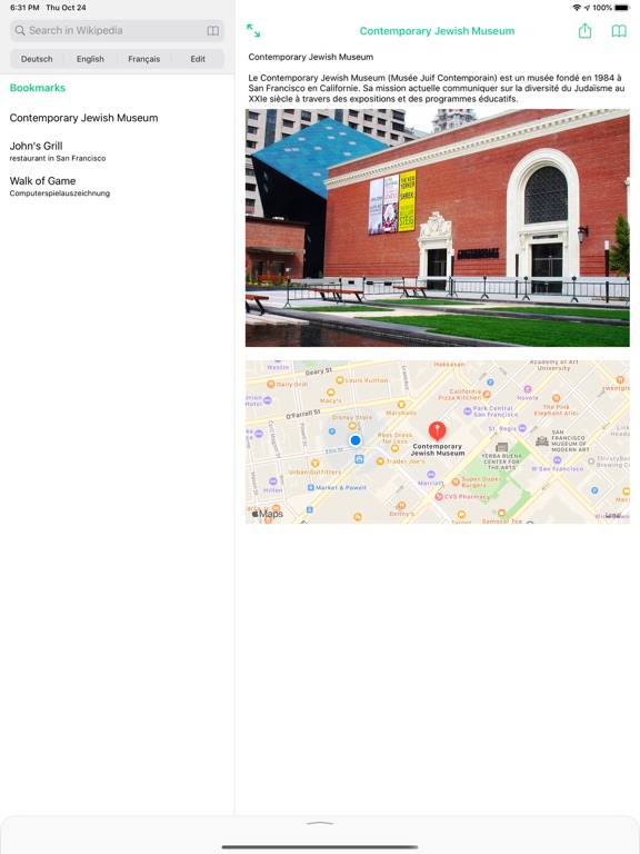 Nearest interesting places iPad screenshot 4 - Reference app