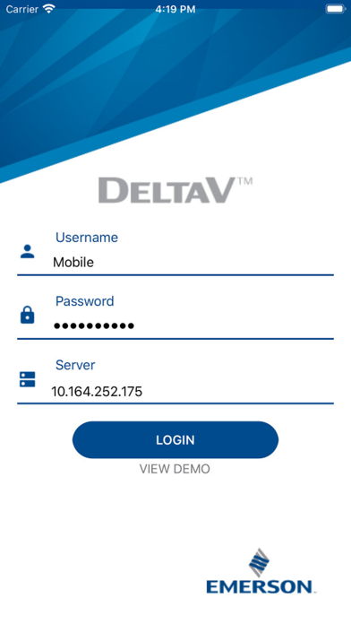 DeltaV Mobile Screenshot