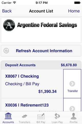 Argentine Federal Savings screenshot 2