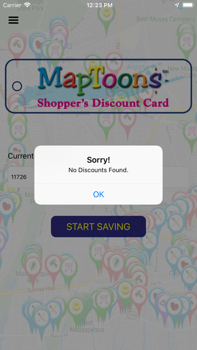 Shopper's Discount Card Screenshot