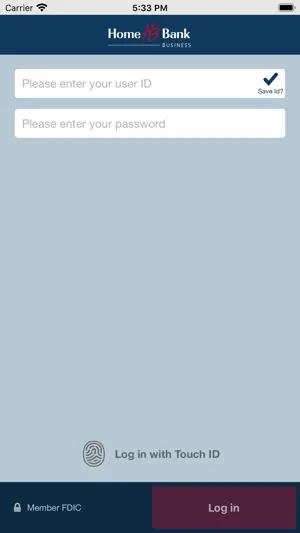 Home Bank Business Mobile screenshot 2
