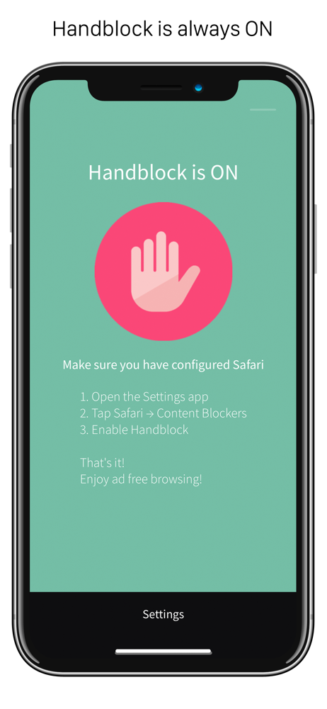 Handblock: Block Safari ads screenshot 4