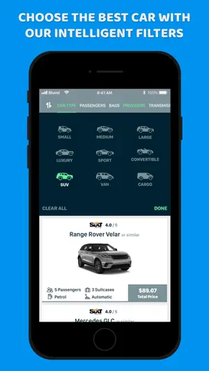 Bluvel: Car Rental Deals screenshot 2
