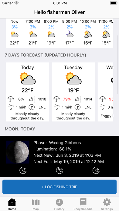 Fishing Organiser Screenshot