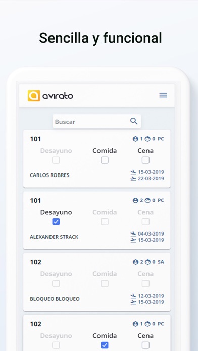Avirato Gestión Hotelera Screenshot