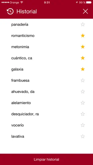 Captura de pantalla de Diccionario Del Estudiante en iPhone 5