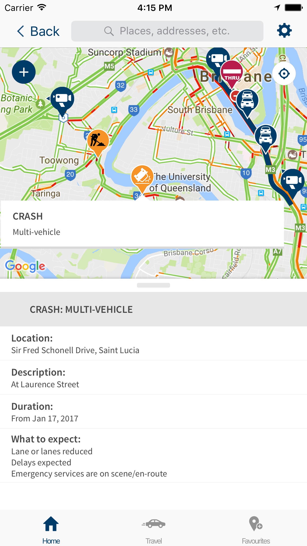 Screenshot 2 of QLDTraffic