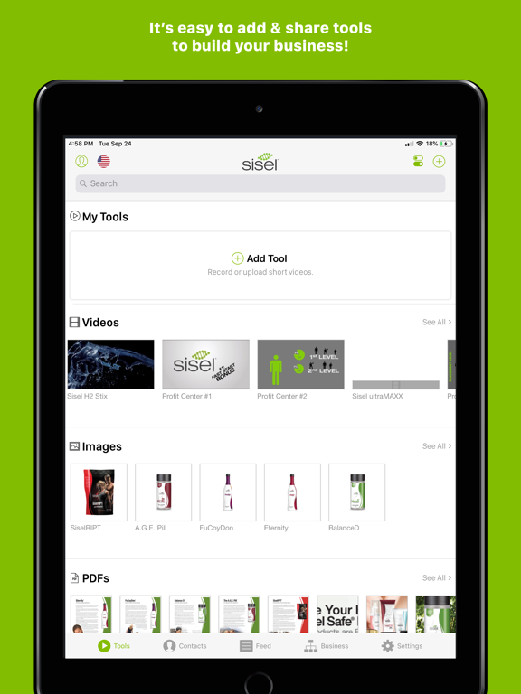 Sisel iPad screenshot 1 - Business app