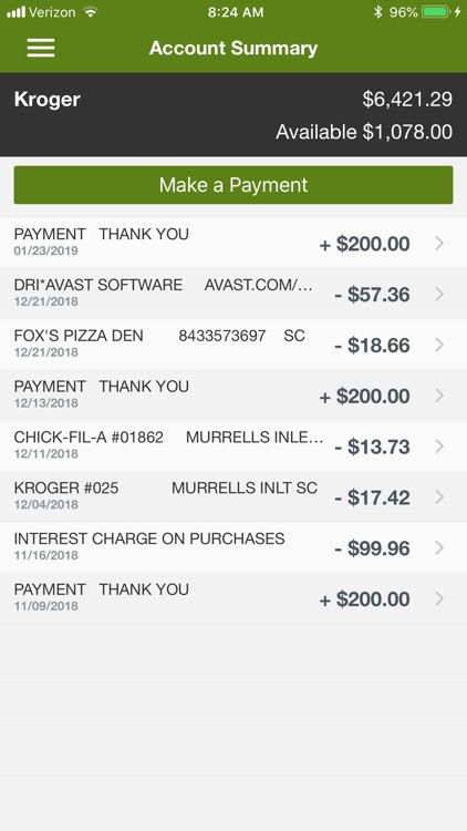 QFC REWARDS Credit Card App
