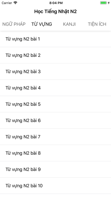Học Tiếng Nhật N2 Screenshot