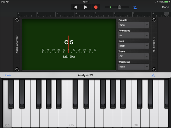 Screenshot #6 pour Analyser & Tuner AUv3 Plugin