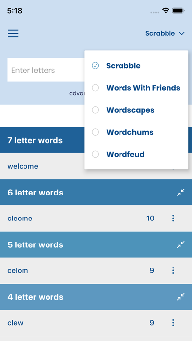 Screenshot #3 pour WordFinder: Unscramble words