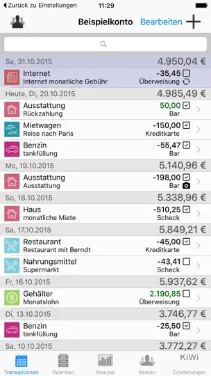 Screenshot von Visual Budget - Finances auf dem iPhone 3