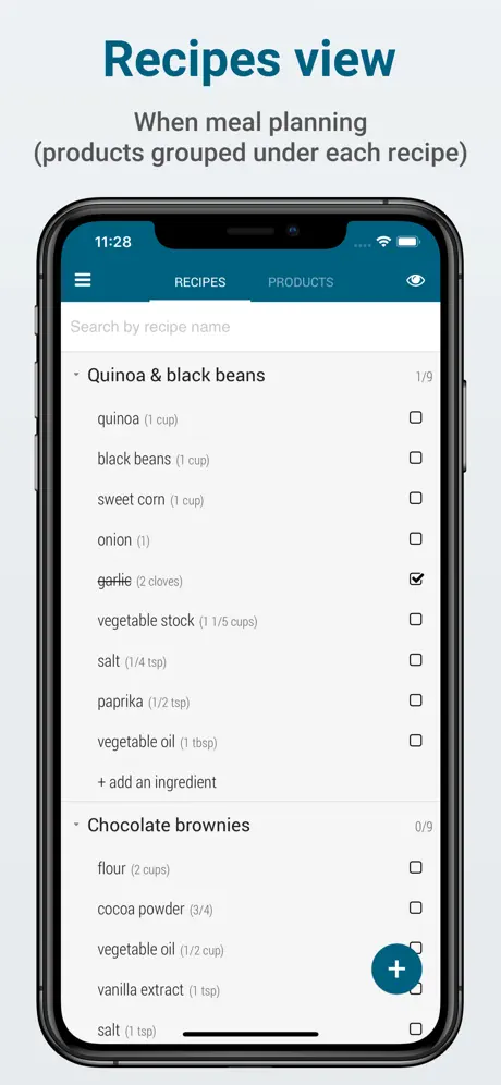 PivotList - grocery shopping